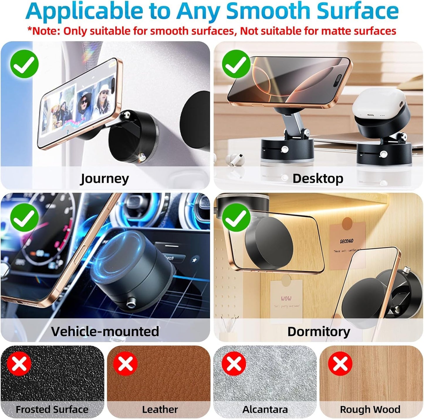 Vacuum Suction Magnetic Mobile Holder 2025 - Enfinitymart