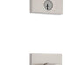 Kwikset 991 Halifax Keyed Entry Lever and Single Cylinder Deadbolt Combo Pack Featuring SmartKey and Microban in Matte Black