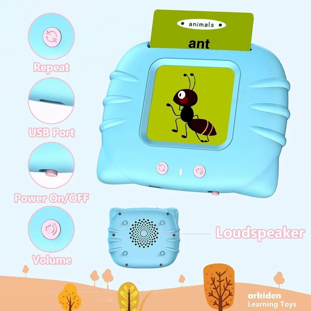 SUPER TOY - Rechargeable Talking Flash Cards for 2 Year Old Kids