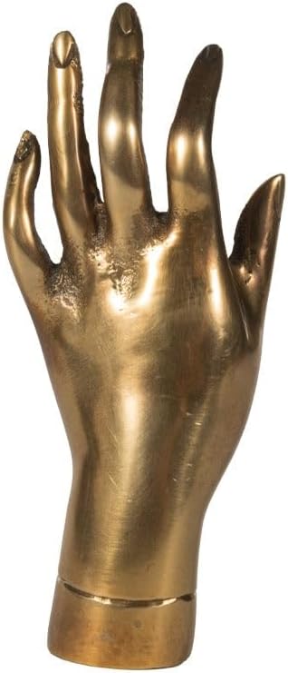 Alice Lane Princess Hand Brass Ring Holder Sculpture Tabletop Decor Accent