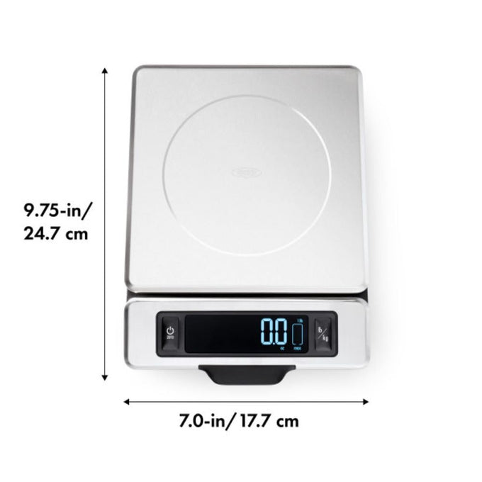 OXO Good Grips 11 Pound Stainless Steel Food Scale with Pull-Out Display