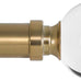 Ivilon Drapery Treatment Window Curtain Rod - Acrylic Ball 1 inch Pole. 120 to 240 Inch. Satin Nickel