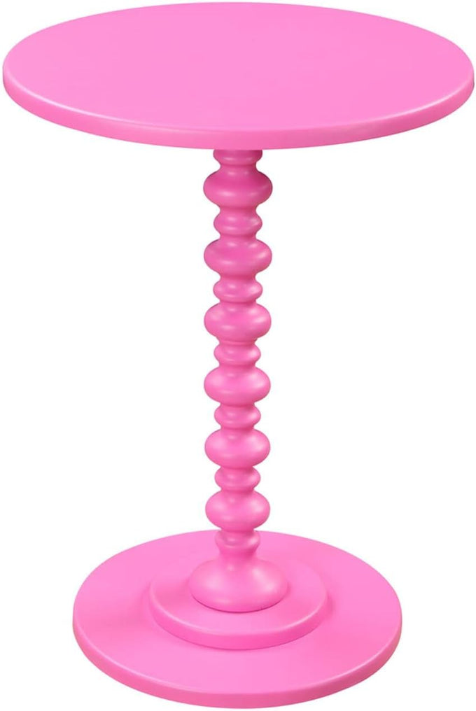 Convenience Concepts Palm Beach Spindle Table 17.75" -Traditional Solid Wood Round Side Accent, Display Pedestal for Transitional Living Room, Entryway, Hallway, or Bedroom, Blue