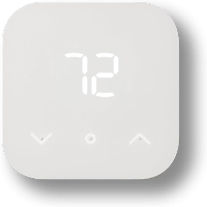 Like-New Amazon Smart Thermostat – Save money and energy - Works with Alexa and Ring - C-wire required