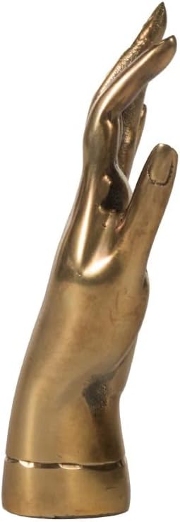 Alice Lane Princess Hand Brass Ring Holder Sculpture Tabletop Decor Accent