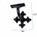 Renovators Supply Black Cast Iron Stair Handrail Bracket Black Powder Coat Finish Decorative Fleur De Lis Brackets for Stairway Support Easy Install Railing Bracket with Mounting Hardware Pack of 8