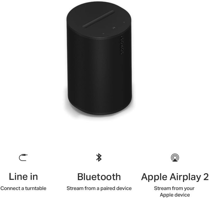 Sonos Era 100 SL Compact, Microphone-Free Speaker - Black