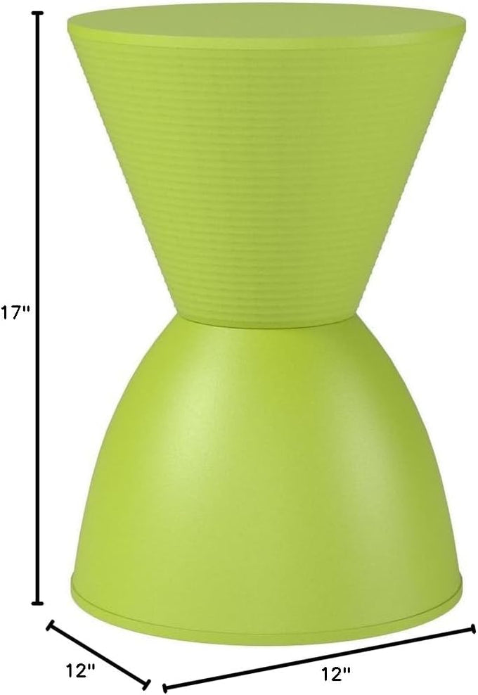 Modway Haste Contemporary Modern Hourglass Accent Stool in Green