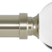 Ivilon Drapery Treatment Window Curtain Rod - Acrylic Ball 1 inch Pole. 120 to 240 Inch. Satin Nickel