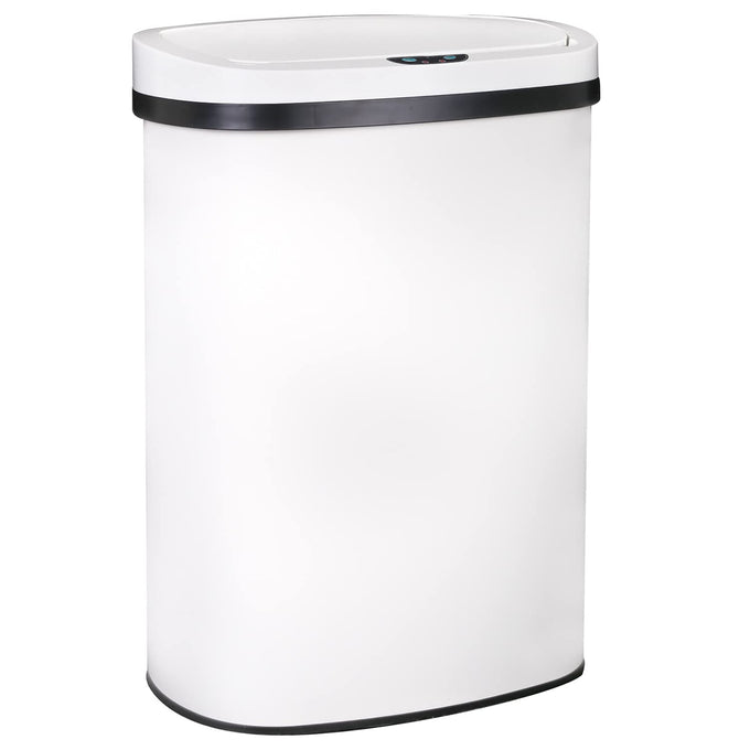 BestOffice | 13 Gallon Stainless Steel Trash Can with Lid | Steel