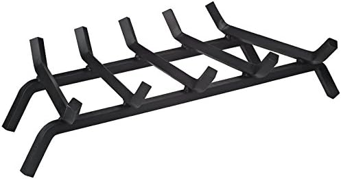Rocky Mountain Goods Heavy Duty Fireplace Grate - 27" Wide - Heavy Duty 3/4" Bars - Solid Metal Bar Log Holder Grate - Rack Heater for Wood Stove with Heavy Gauge Wrought Iron Bars