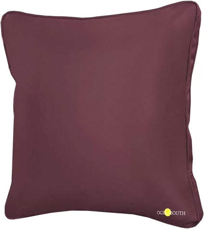 Oceansouth Boat Deck Pillow/Outdoor Waterproof Throw Pillow (Maroon, 20 x 20) Cushion Outdoor Furniture Lumbar Back for Chair Patio seat Cover Chairs Home Decor Pillows Waterproof Bed Cases Garden