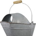 Pellethead Coal Hod - Perfect for Fireplace and Pellet Stove Ashes, with Decorative Appeal Easy Hopper Filling (Distressed Galvanized)