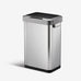 EKO Mirage-T 50 Liter / 13.2 Gallon Touchless Rectangular Motion Sensor Trash Can or Recycling Bin, Brushed Stainless Steel Finish