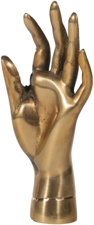 Alice Lane Princess Hand Brass Ring Holder Sculpture Tabletop Decor Accent