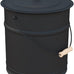 Plow & Hearth 3 Gallon Black Large Ash Bucket with Lid and Wood Handle | 28 Gauge Galvanized Iron Metal | Double Bottom | Tool for Fireplaces Fire Pits Wood Burning Stoves (Copper)