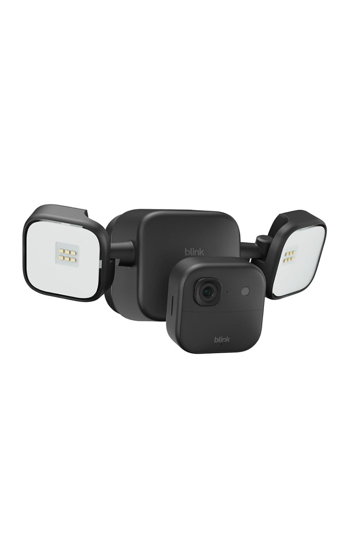 Blink Outdoor 2K+ Floodlight Camera (newest model) — Wireless smart security camera, 2K video resolution, 700 lumens, two-year battery life, Sync Module Core included — 1 camera system (Black)