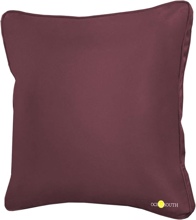 Oceansouth Boat Deck Pillow/Outdoor Waterproof Throw Pillow (Maroon, 20 x 20) Cushion Outdoor Furniture Lumbar Back for Chair Patio seat Cover Chairs Home Decor Pillows Waterproof Bed Cases Garden