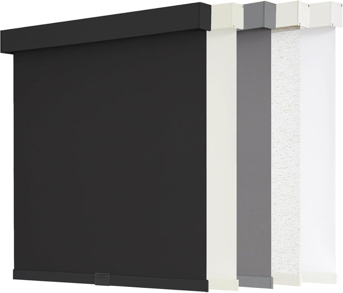 AOSKY Cordless Blackout Roller Shades, 34" W x 72" H, Black