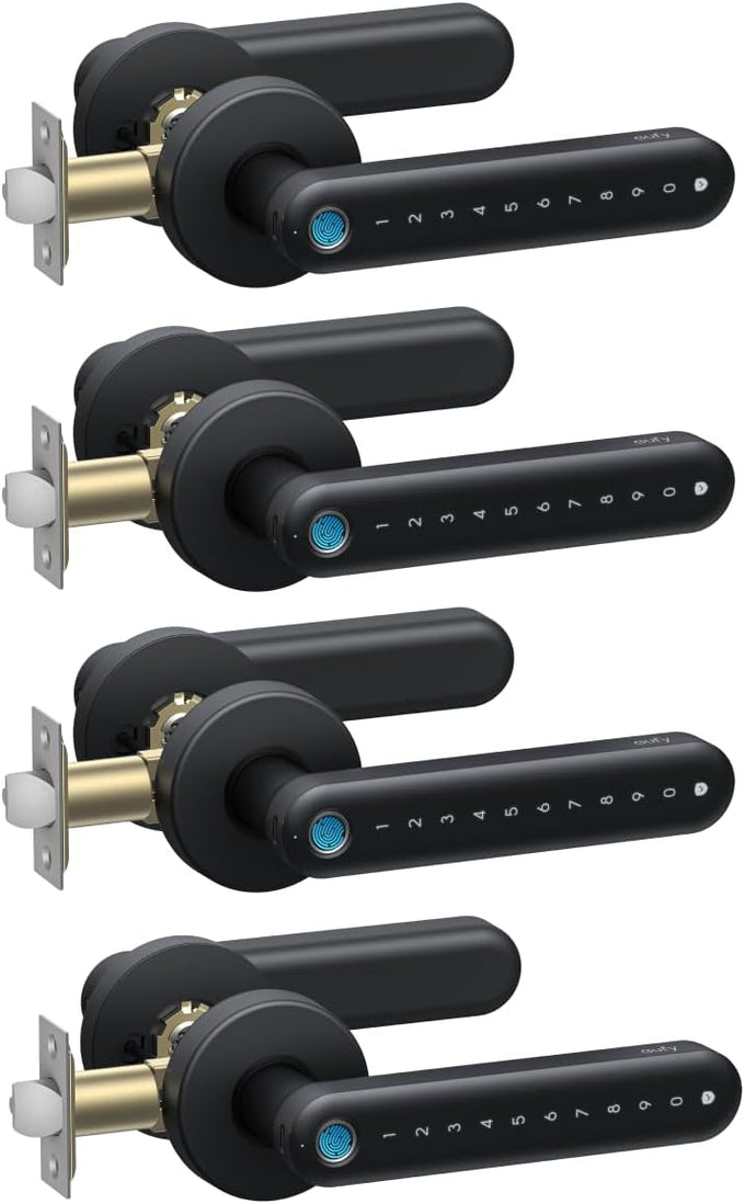 eufy Security Smart Lock FamiLock C32 4-Pack, Fingerprint Lock with Handle