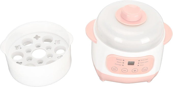 Electric Stew Pot, Dry Burning Prevention Ceramic Lining Smart Soup Cooker for Home Kitchen (US Plug 110V)