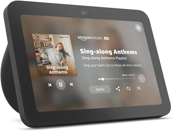 Like-New Amazon Echo Show 8, With Spatial Audio, Smart Home Hub, ideal for open living spaces, Designed for Alexa+, Charcoal