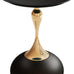 Metal Round End Table,Accent Side Table for Living Room,Black,15.7"Lx 19.7H
