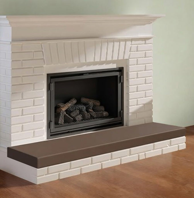 KidKusion Soft Seat Hearth Pad | Made in USA| Black | 60" x 14" | Fireplace Safety Cushion | Hearth Pad