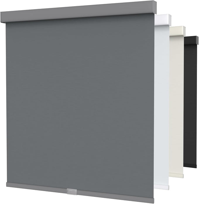 MYshade Cordless Blackout Roller Shades for Windows with Valance, Thermal Insulated UV Blocking Fabric, Cordless Window Blinds for Bedroom & Living Room, Easy Install, 24" W x 72" H, Black