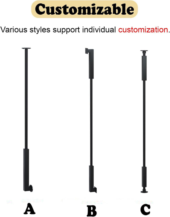 Customizable Styles Wrought Iron Balusters, Black/Gold/White Stair Rods for Steps/Corridor, Universal Metal Stair Spindles for Prevent Falling(Gold (1 pc),30in/76cm)