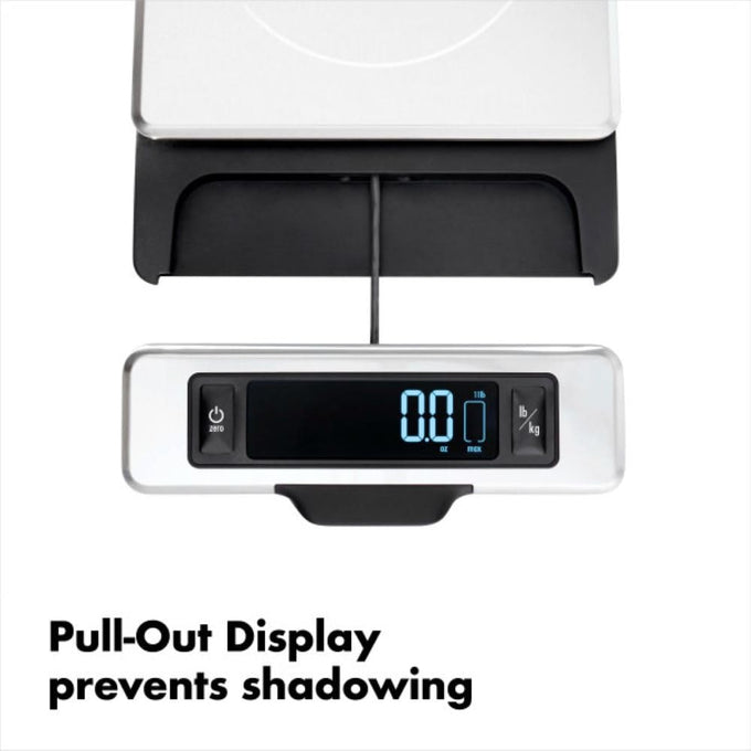 OXO Good Grips 11 Pound Stainless Steel Food Scale with Pull-Out Display