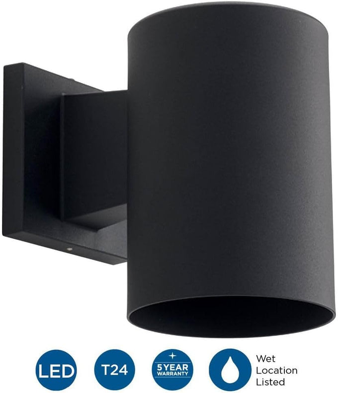 Progress Lighting LED Outdoor Wall Sconce Light, Black
