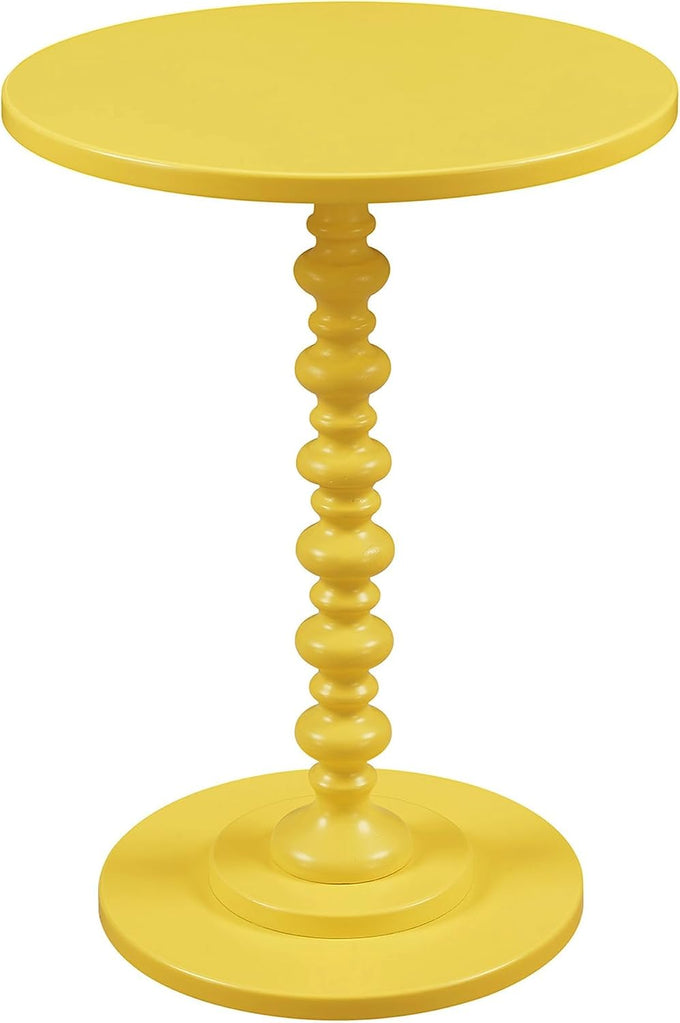Convenience Concepts Palm Beach Spindle Table 17.75" -Traditional Solid Wood Round Side Accent, Display Pedestal for Transitional Living Room, Entryway, Hallway, or Bedroom, Blue