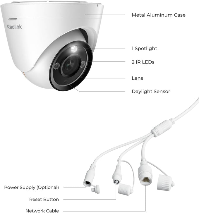 REOLINK RLC-1224A 12MP Dome Outdoor PoE Camera for Home Security