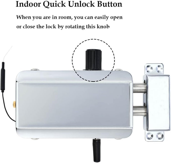 Electronic Deadbolt Anti-Theft Smart Hidden Door Lock with Remote Control and Smartphone App Access