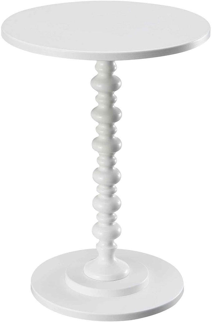 Convenience Concepts Palm Beach Spindle Table 17.75" -Traditional Solid Wood Round Side Accent, Display Pedestal for Transitional Living Room, Entryway, Hallway, or Bedroom, Blue