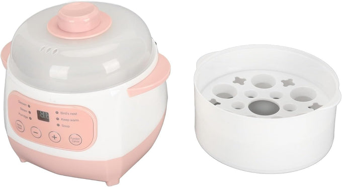 Electric Stew Pot, Dry Burning Prevention Ceramic Lining Smart Soup Cooker for Home Kitchen (US Plug 110V)
