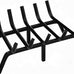 FEED GARDEN Fireplace Grate 24 inch Heavy Duty Fireplace Log Holder, 1/2" Solid Steel Bar Fire Pit Grate for Indoor Outdoor, Wood Stove Fireplace Accessories Wrought Iron Firewood Burning Rack