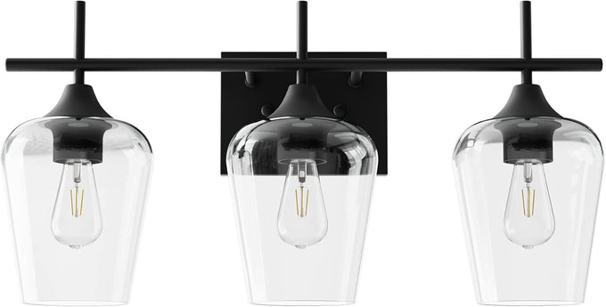 VONLUCE 3 Light Bathroom Vanity Light Fixture,Matte Black