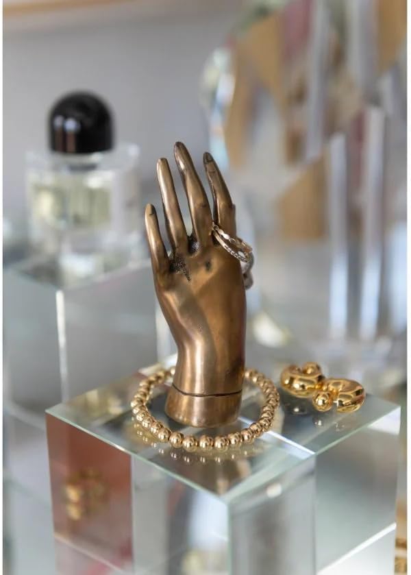 Alice Lane Princess Hand Brass Ring Holder Sculpture Tabletop Decor Accent