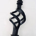 Iron Balusters for Staircase Interior (Box of 10) Stair Spindles 1/2" Square Balusters - Hollow Double Basket Single Twist Stair Balusters (Real Satin Black), E06