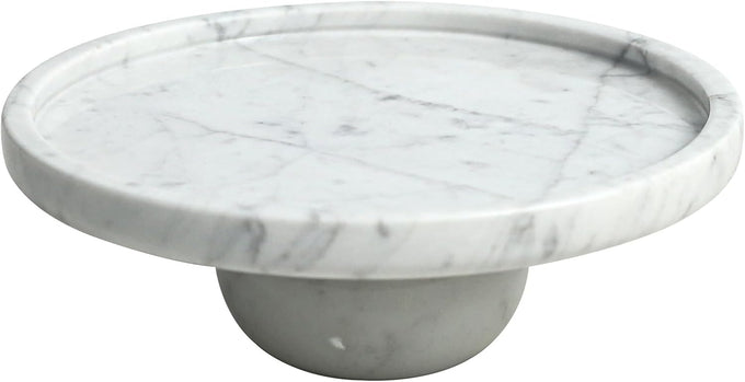 Marble Decorative Tray, 7" Round Marble Tray for Coffee Table