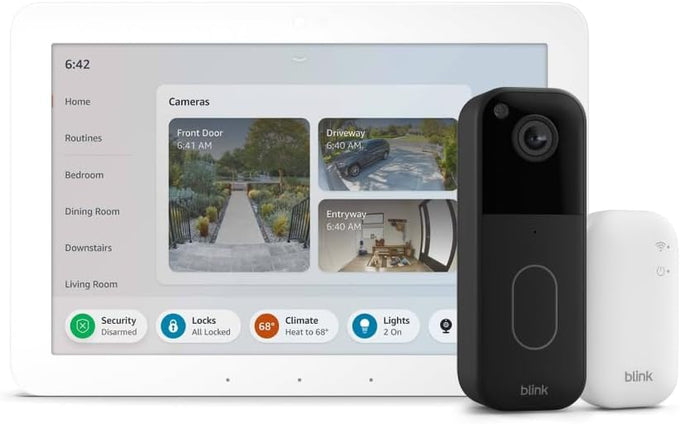 Amazon Echo Hub with Blink Video Doorbell (newest model), Designed for Alexa+
