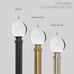 Ivilon Drapery Treatment Window Curtain Rod - Acrylic Ball 1 inch Pole. 120 to 240 Inch. Satin Nickel