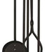 Rocky Mountain Goods 5 Pcs Fireplace Tool Set Black 31” Large - Shovel, Brush, Poker, Tongs, and Stand - Heavy Duty Wrought Iron - Decorative Finish - Ergonomic Ball handles