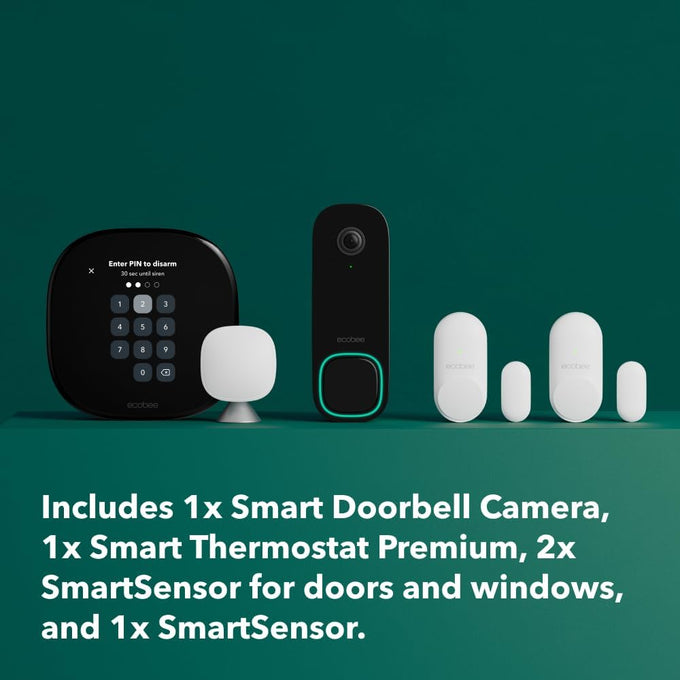 ecobee Total Security and Savings Bundle with Smart Thermostat Premium