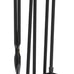 nalone 5 Pieces Fireplace Tools Set, Heavy Duty Wrought Iron Fireplace Accessories Set with Poker, Tong, Shovel, Brush, Fire Place Tools Indoor Outdoor (Black)