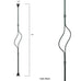 Balusters for Staircase Interior - Stair Railing Spindles, Iron Banister, Hollow Square, 1/2inch x 44inch, Crescent and Straight Balusters and Swivel Shoes (Pack of 10), Satin Black