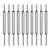 Iron Balusters for Staircase Interior (Box of 10) Stair Spindles 1/2" Square Balusters - Hollow Double Basket Single Twist Stair Balusters (Real Satin Black), E06