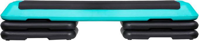 ZENY 43'' Exercise Aerobic Step Platform, Adjustable Fitness Stepper with 4 Stackable Risers, Aerobics Stepper Workout Stepper for Home Gym Cardio Strength & Training